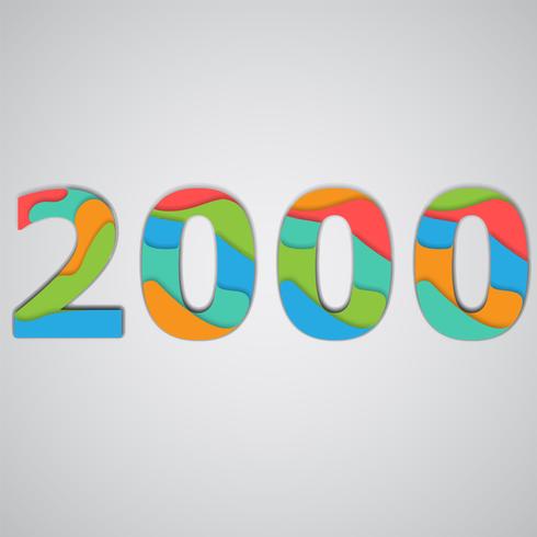 Download Colorful papercut layered number, vector 321061 Vector Art ...