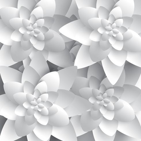 Flor de papel 3D abstracta vector