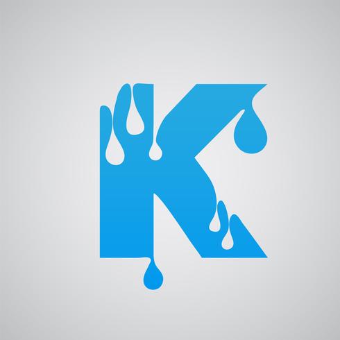 Blue flow character, vector
