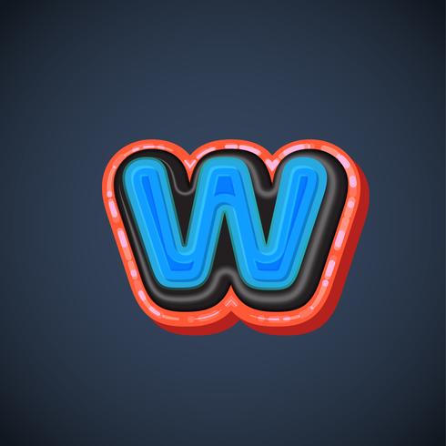 Comic font character, vector