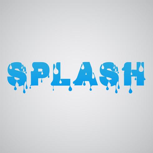 Splash made from flow font, vector