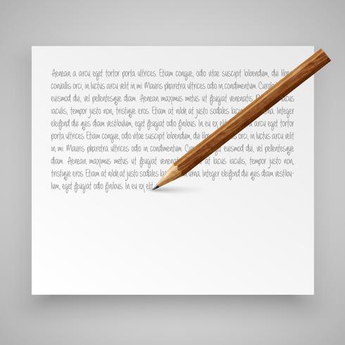 Template with realistic pencils vector