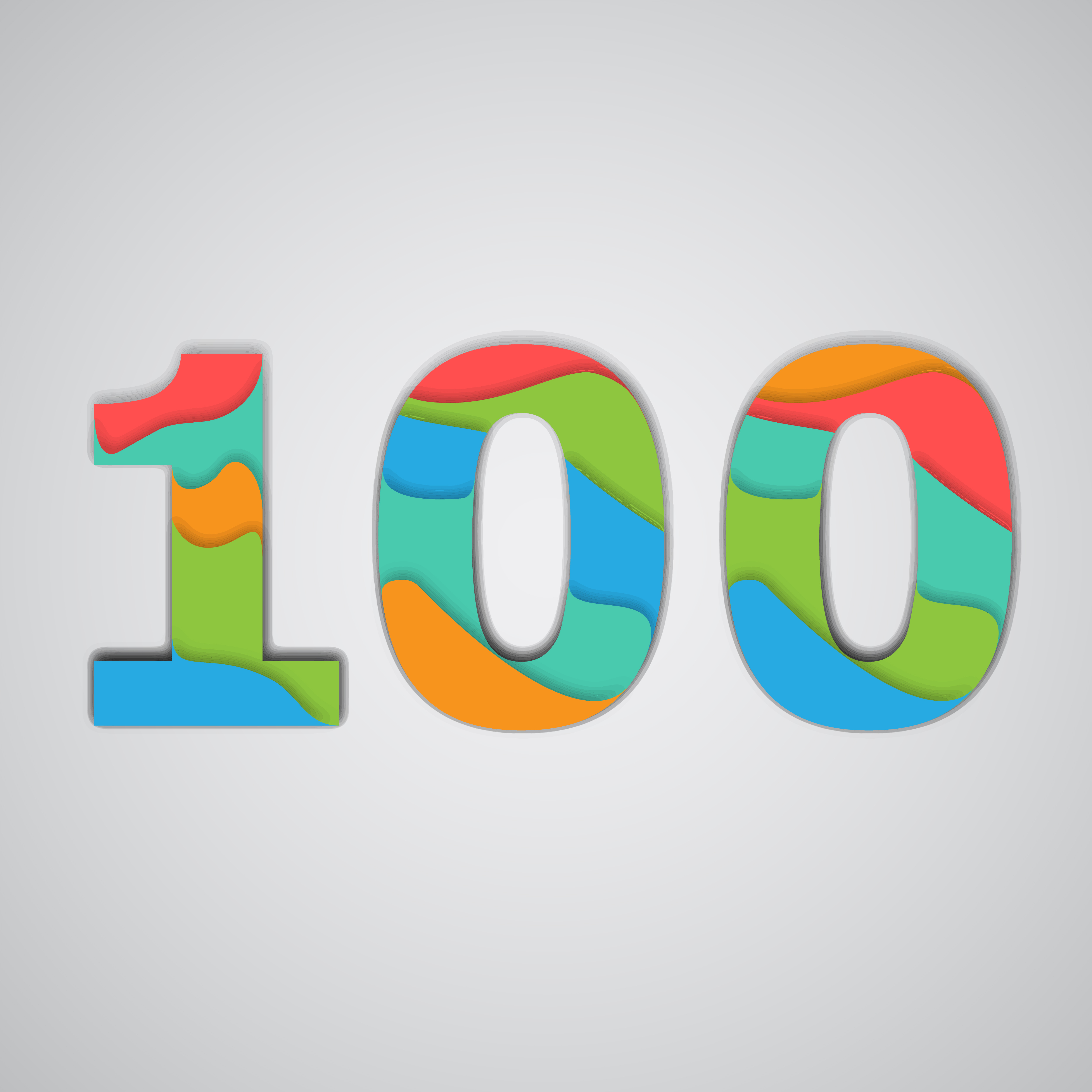 Download Colorful papercut layered number, vector - Download Free ...