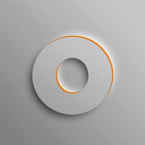 Realistic 3D font, vector
