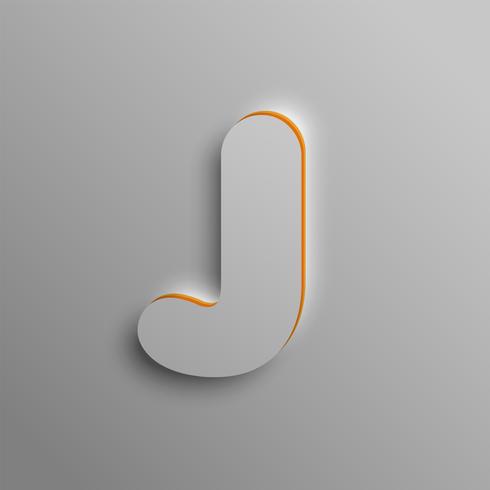 Realistic 3D font, vector
