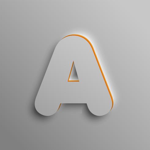 Realistic 3D font, vector
