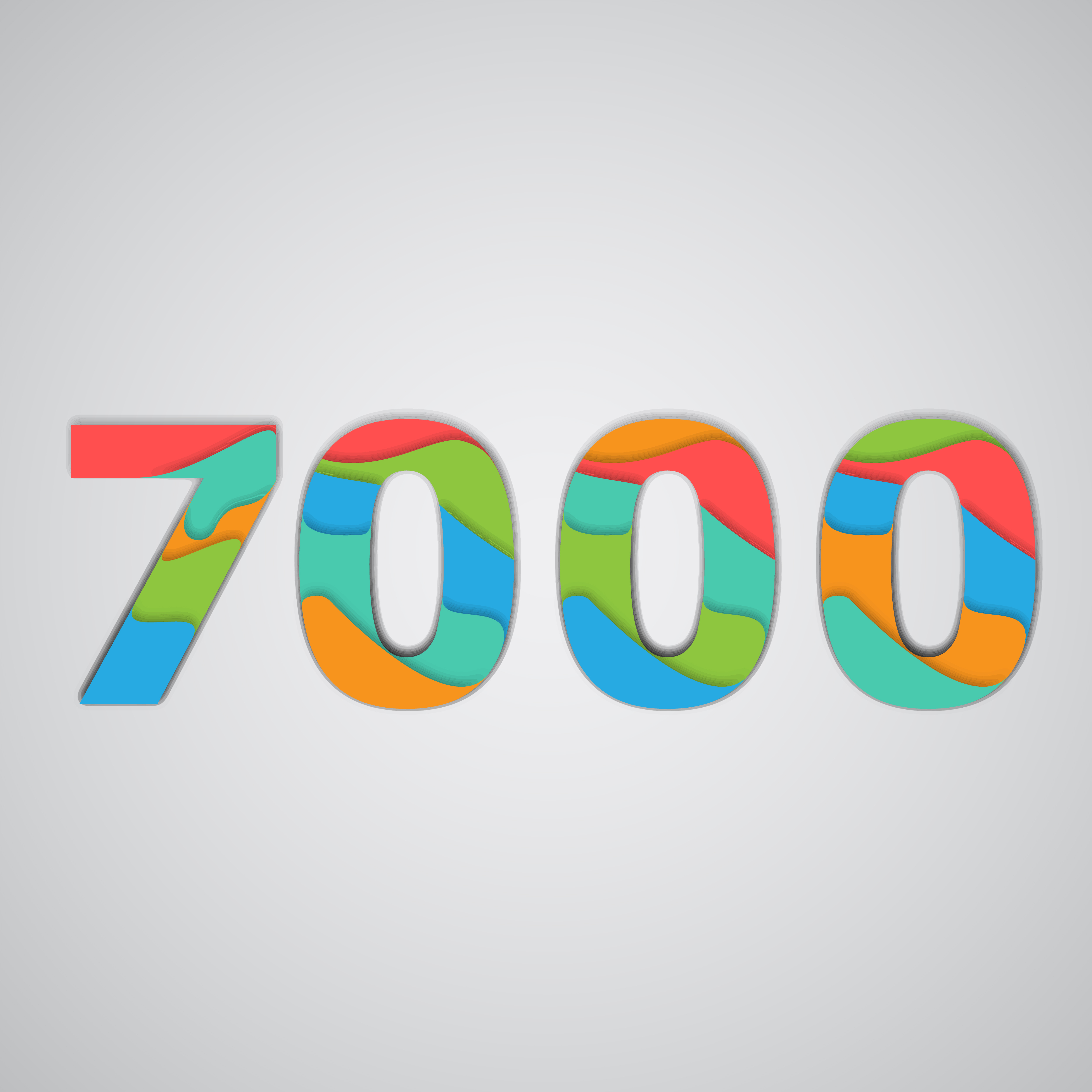 Download Colorful papercut layered number, vector 321209 - Download ...