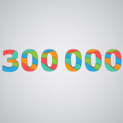 Download Colorful papercut layered number, vector - Download Free ...