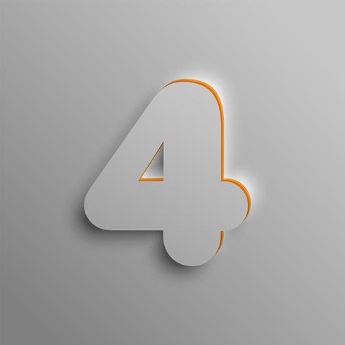 Realistic 3D font, vector
