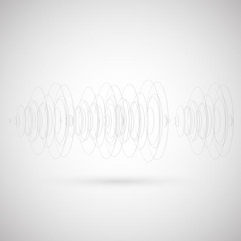 Circles on gray background, vector
