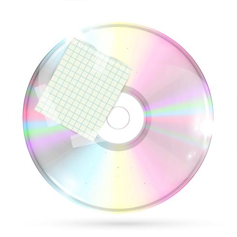 CD / DVD sobre fondo blanco, ilustración vectorial vector