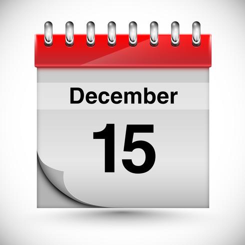 Calendar for december, vector
