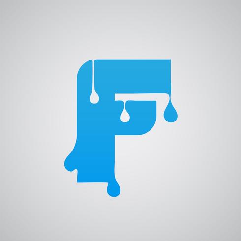 Blue flow character, vector
