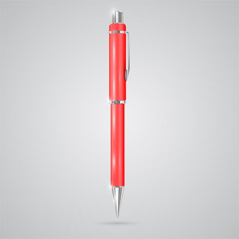Colorful realistic pen, vector

