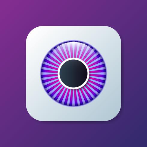 Eye Realistic 3d Eyeball Icon vector