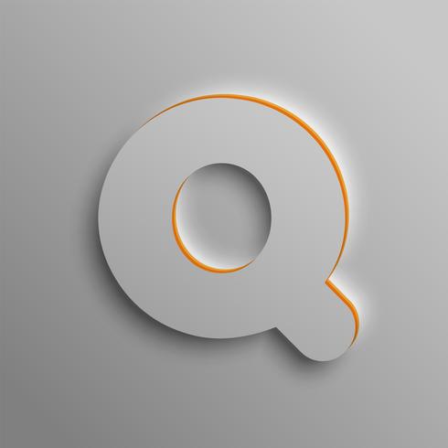 Realistic 3D font, vector
