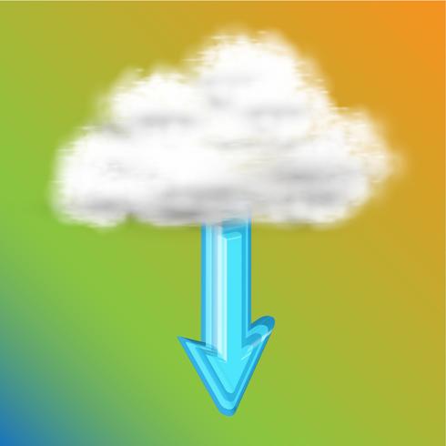 Download from cloud, vector
