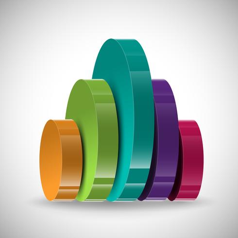 3D infographic vector design
