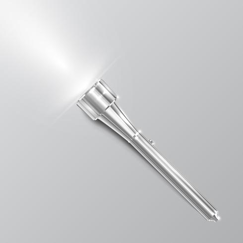 Realstic flashlight, vector
