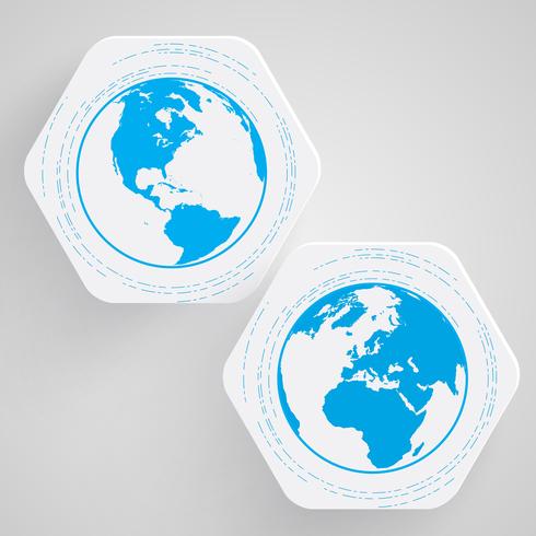 Blue Earth vector symbol
