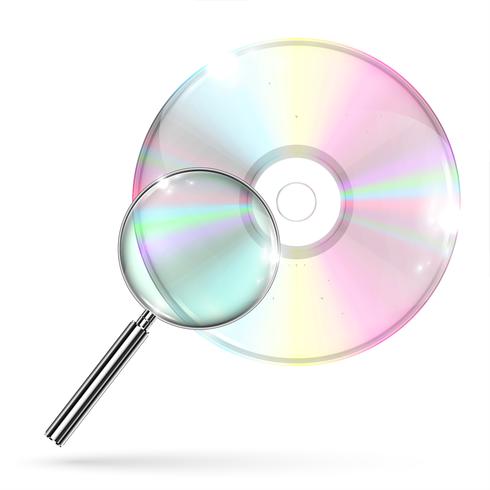 CD / DVD sobre fondo blanco, ilustración vectorial vector