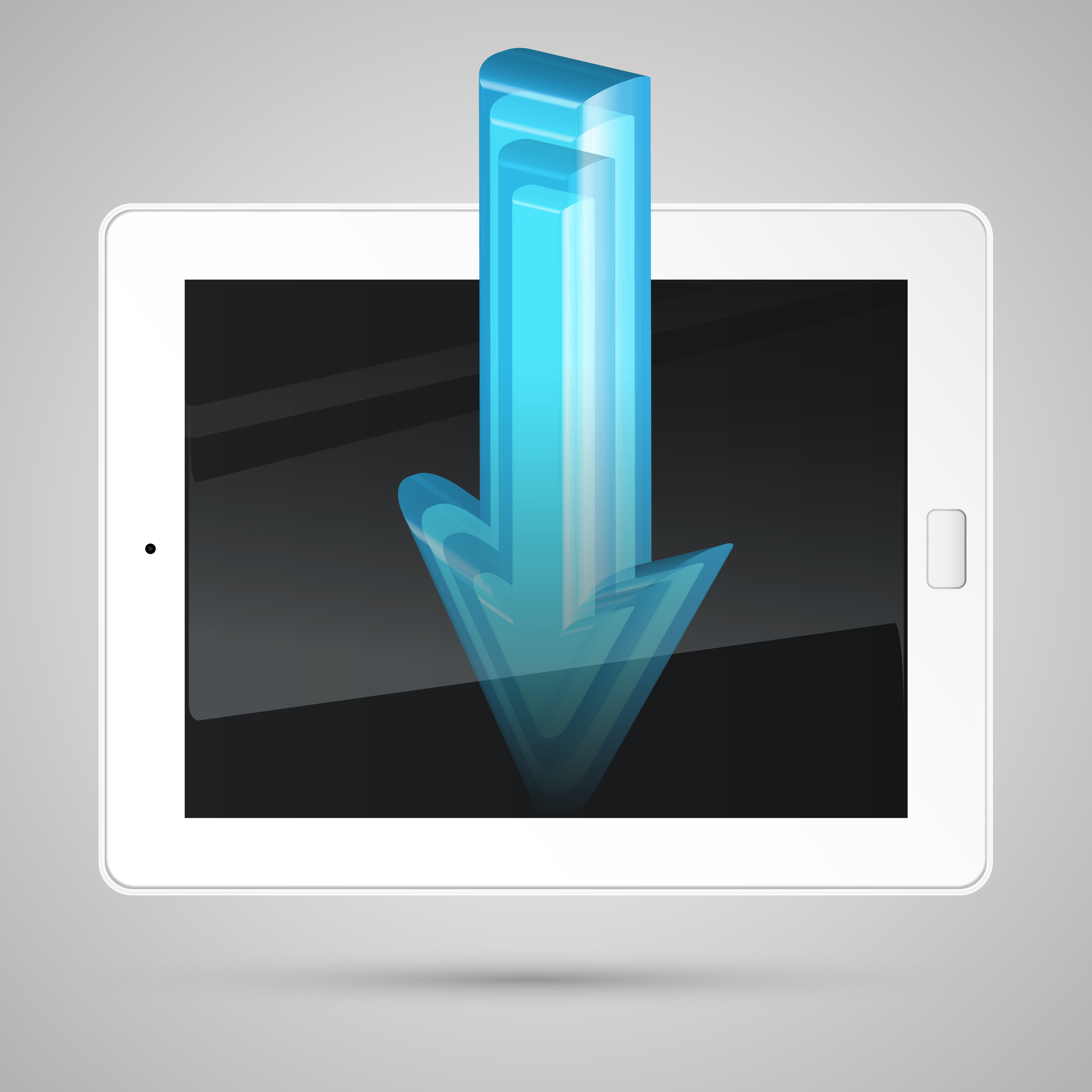 Tablet, downloading content, vector 321855 Vector Art at Vecteezy