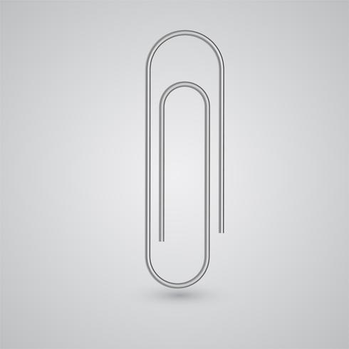 A realistic paperclip, vector
