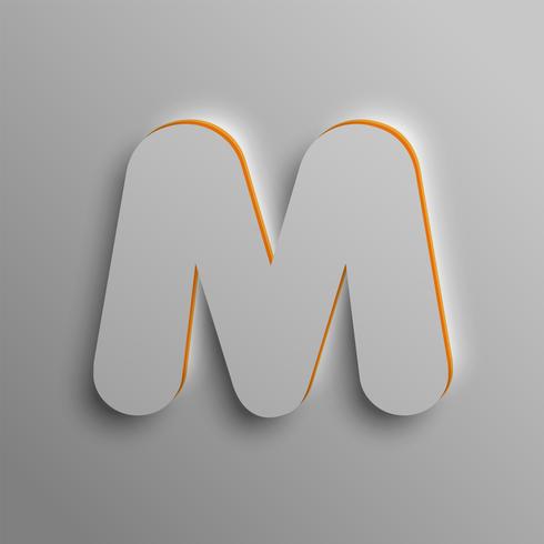 Realistic 3D font, vector
