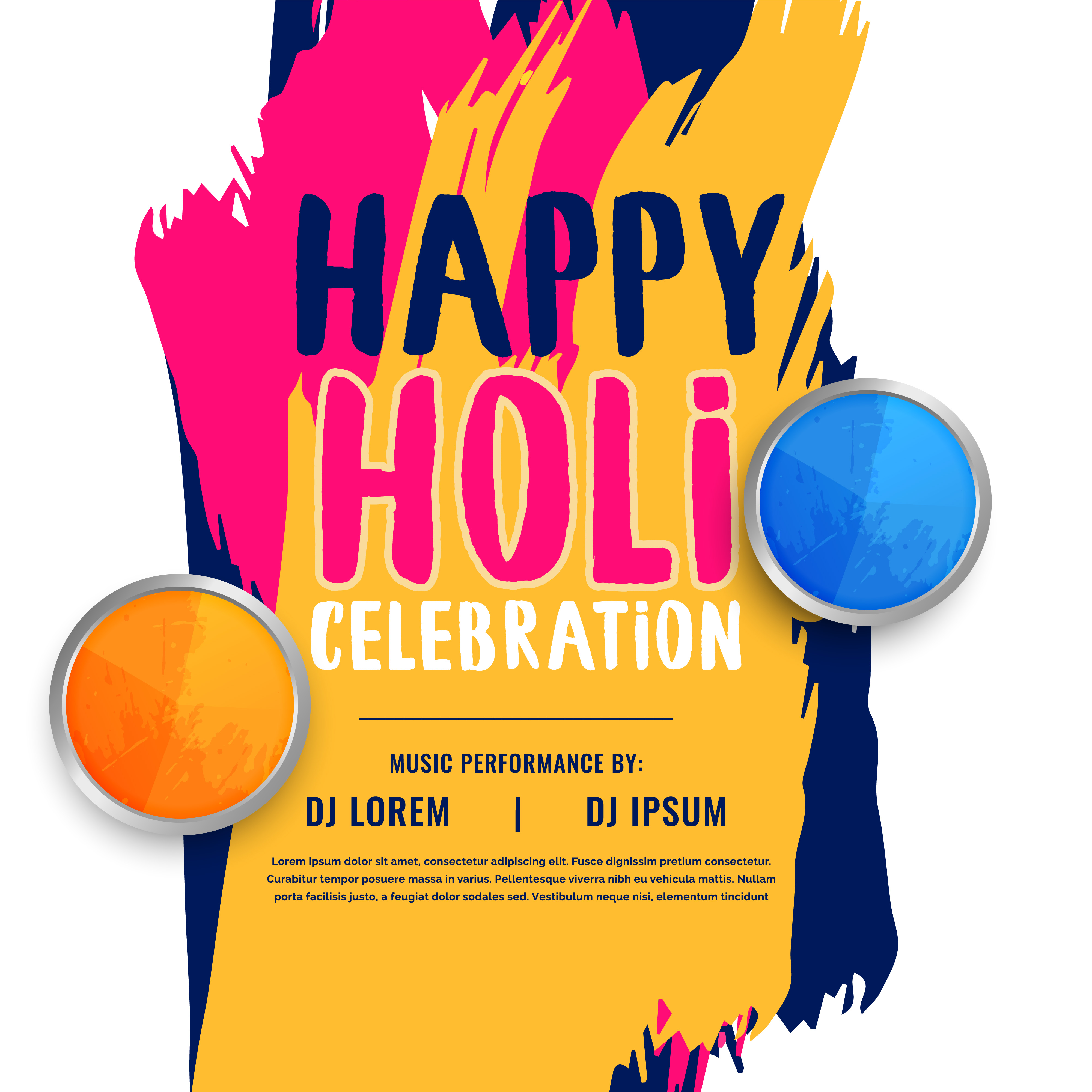 holi invitation mail