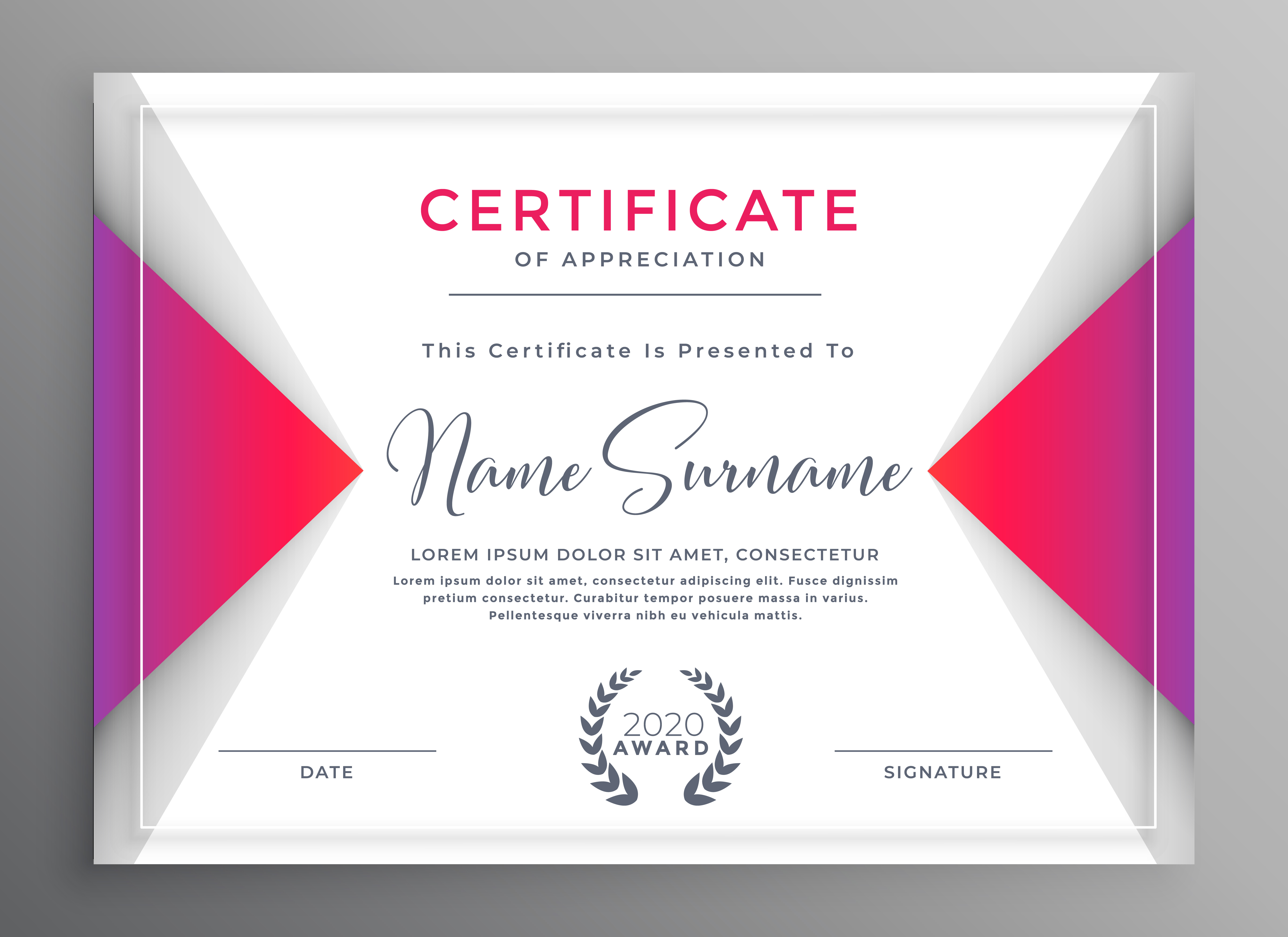Certificate Of Acheivement Template