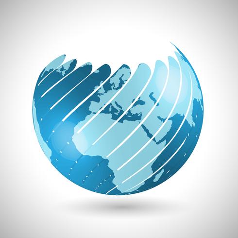 Abstract world illustration, vector
