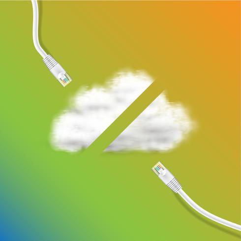 Connection to cloud
 vector