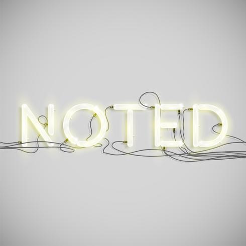 Neon electric word type, vector illustration
