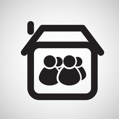 Accomodation icon, vector
