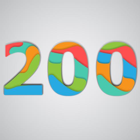 Download Colorful papercut layered number, vector 322188 Vector Art ...