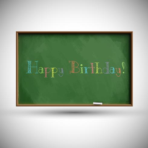 Blackboard with colorful balloons, vector
