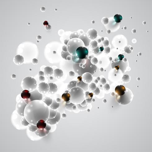 Colorful and white bubbles background, vector
