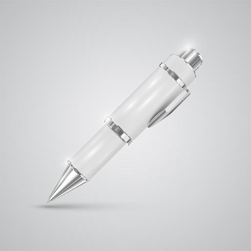 Colorful realistic pen, vector
