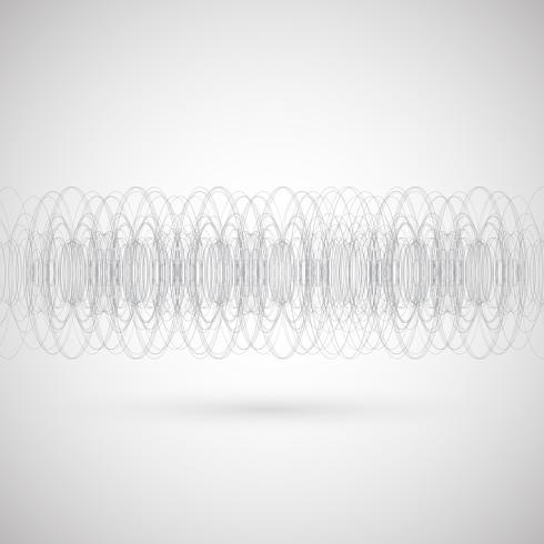 Circles on gray background, vector
