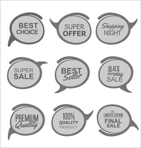 Modern badges stickers and labels collection vector