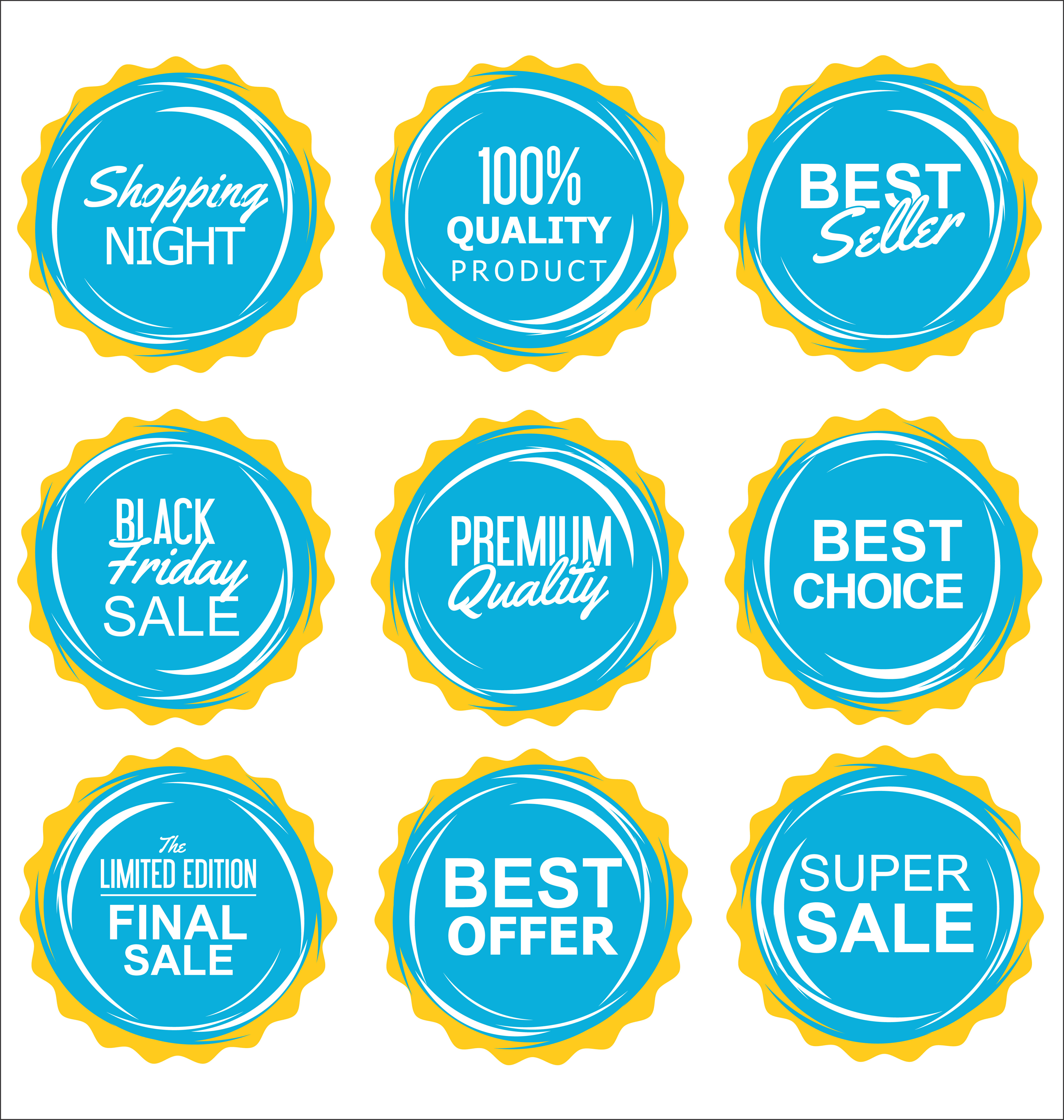 Modern badges stickers and labels collection 322564 Vector Art at Vecteezy