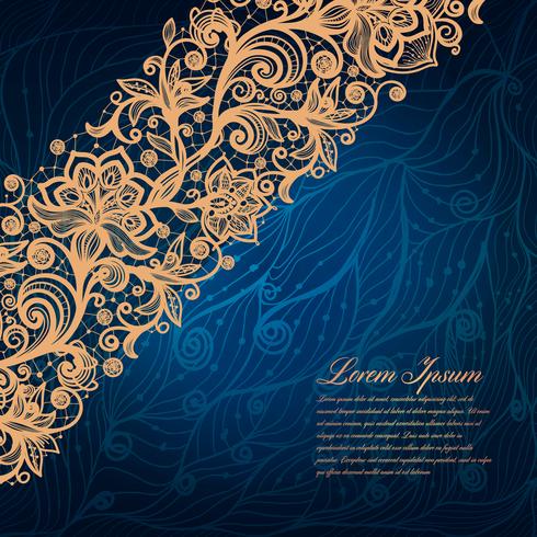 Vintage card on grunge background.Template frame design for card. vector