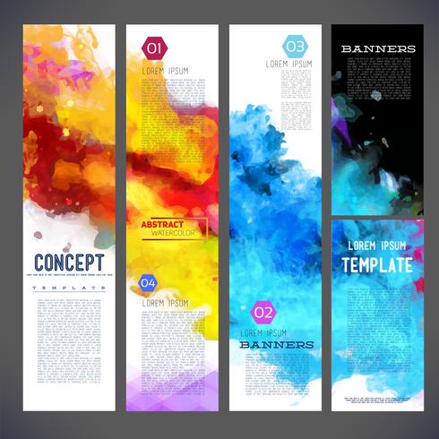 Banners de plantilla vector abstracto