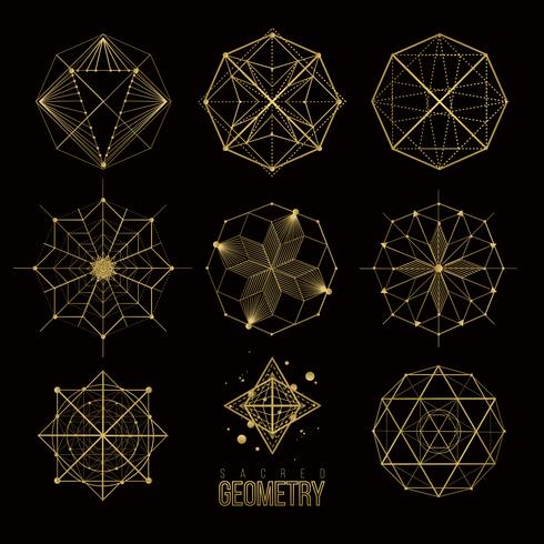 Sacred geometry forms vector