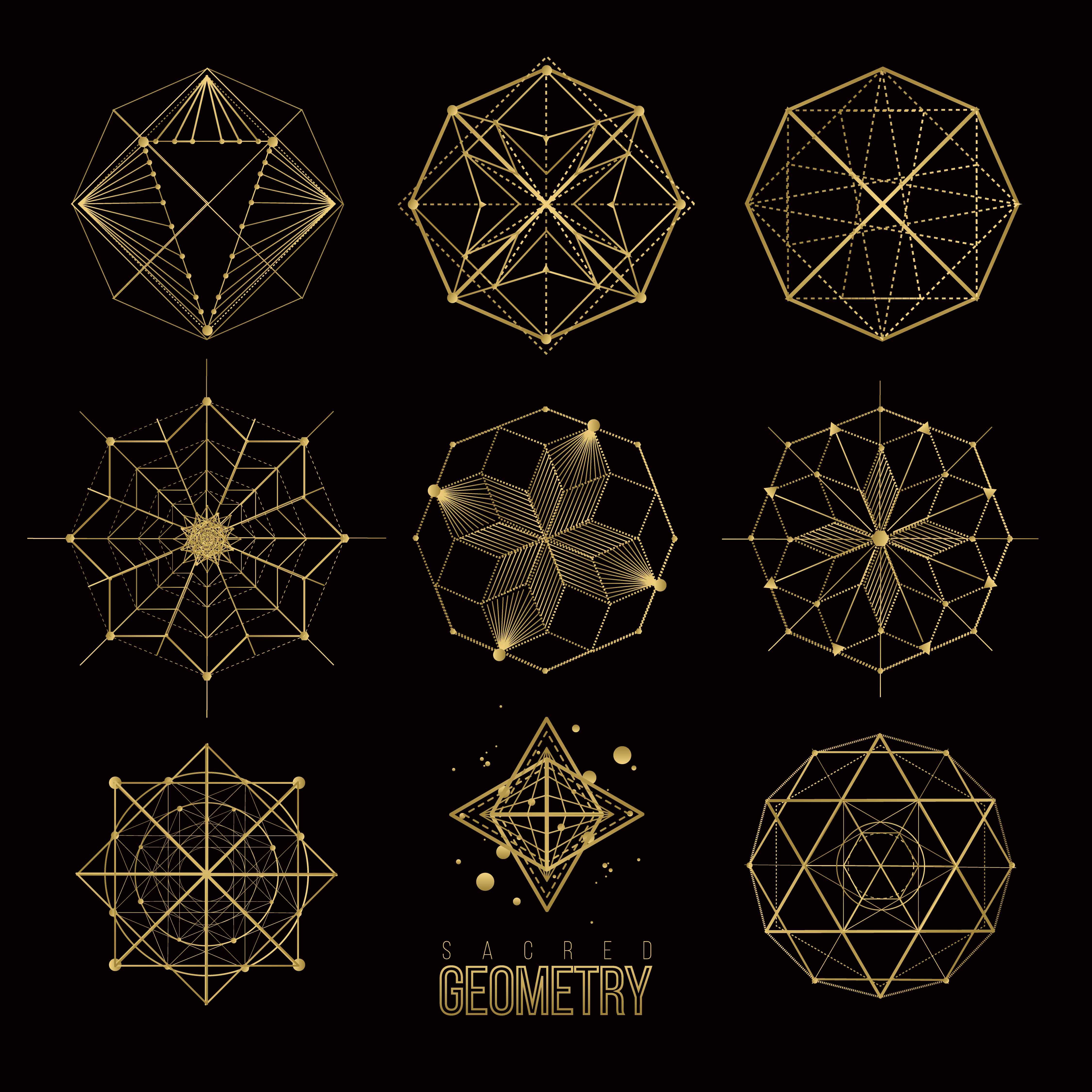 Sacred geometry forms 322994 Vector Art at Vecteezy