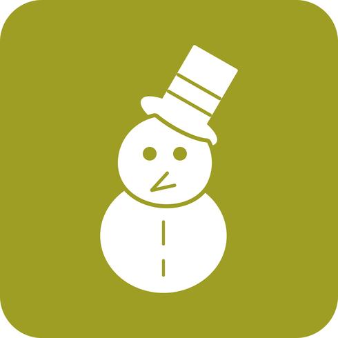 vector snow man icon