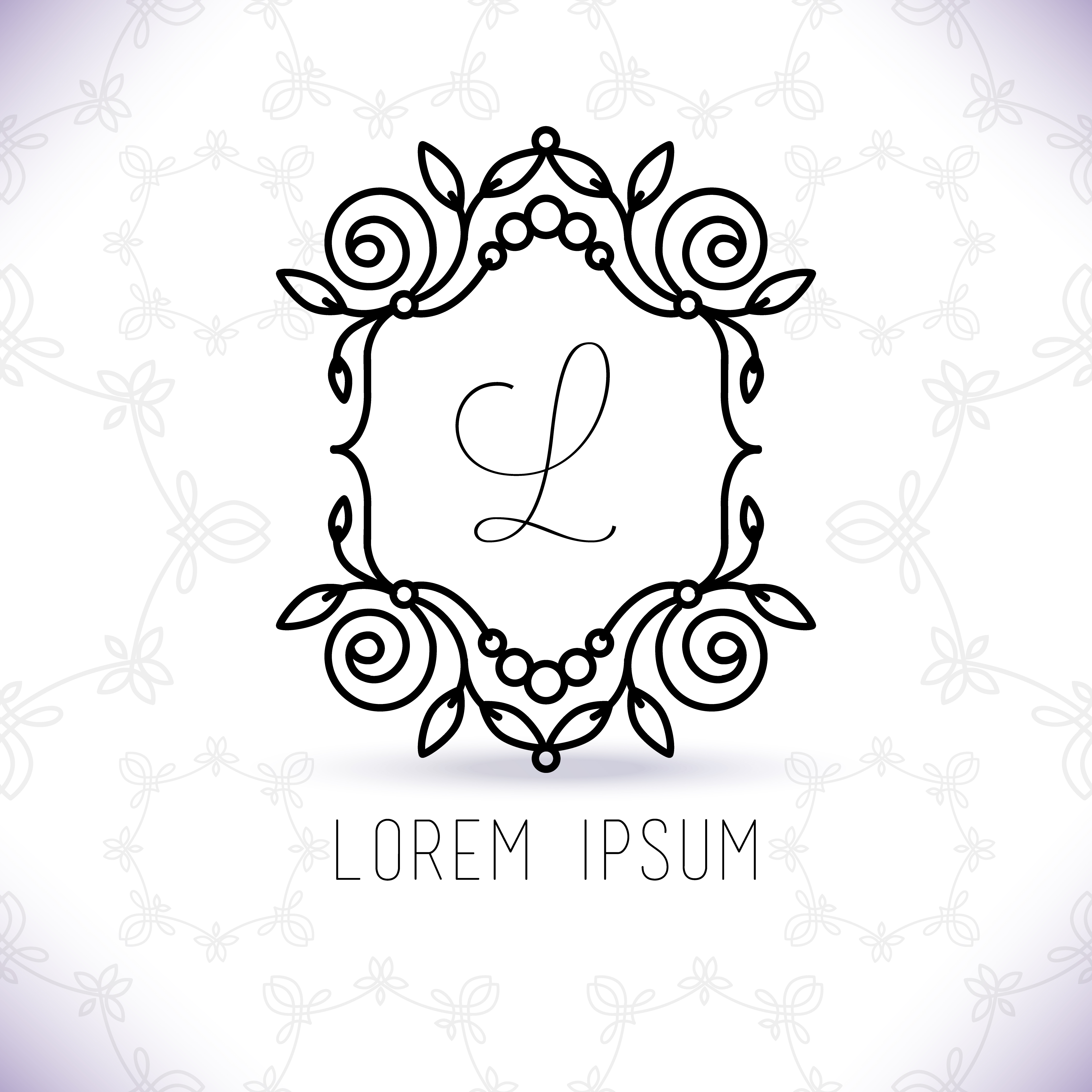 Download Vector line frame design elements for logos, ornament and ...