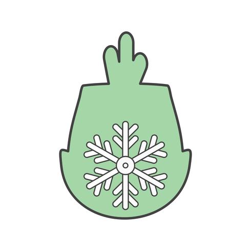 icono de copo de nieve de vector