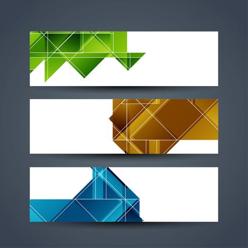 Abstract modern banners set vector