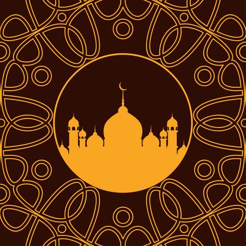 Abstract Eid Mubarak background vector
